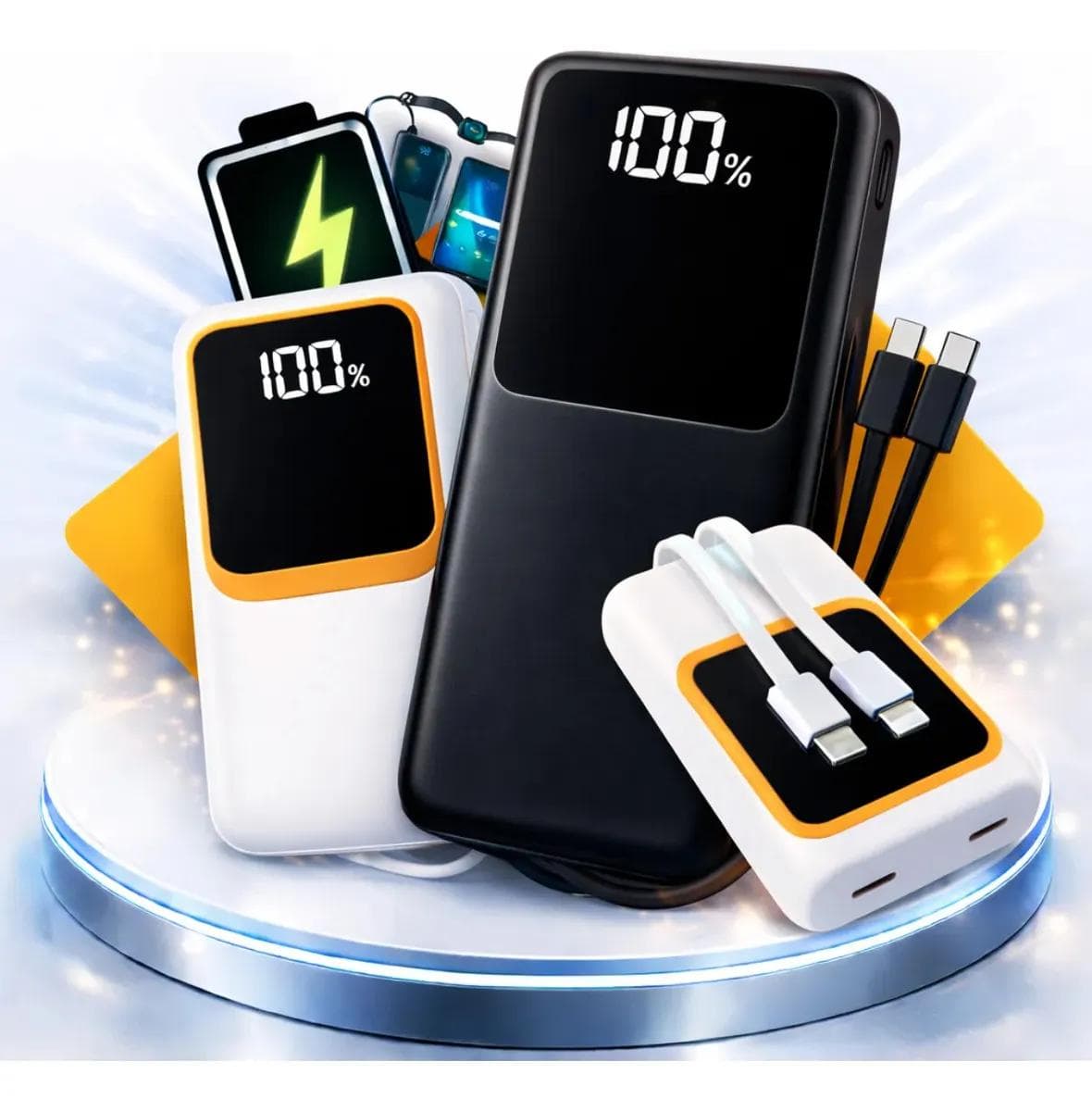 Power Bank 20.000mah Carregador Portátil Maxnova Carga Rápida Premium Com Display Compatível Com Todos Os Celulares Turbo - view 1