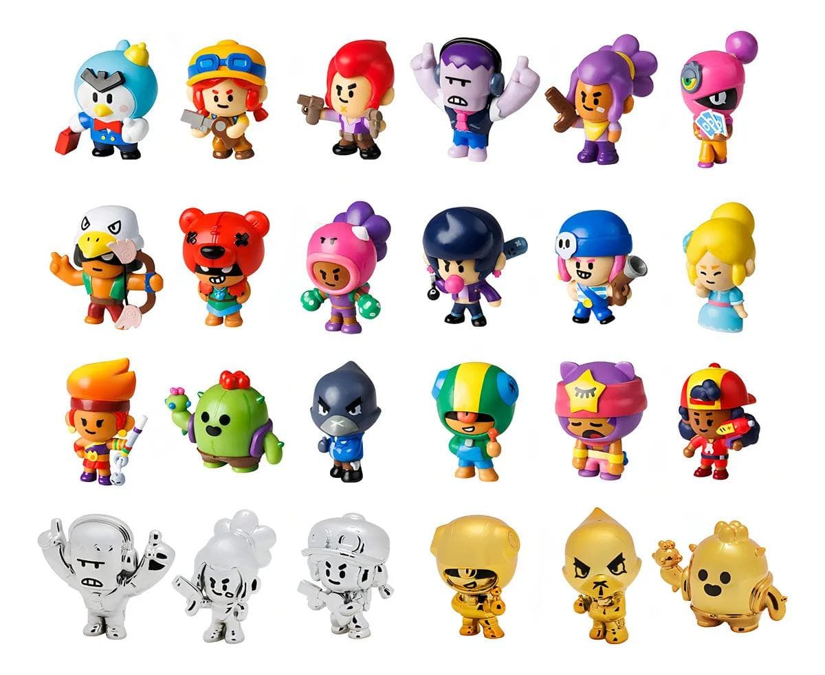 Pack 3 Bonecos Colecionáveis Brawl Stars Mini Figuras Brawlers - view 2